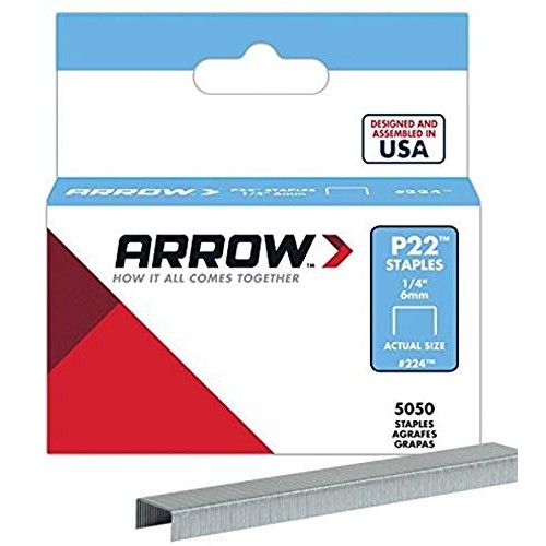 Arrow Fastener # 224 5050 Pack 1/4 Plier Type Staples for P22 Sta...