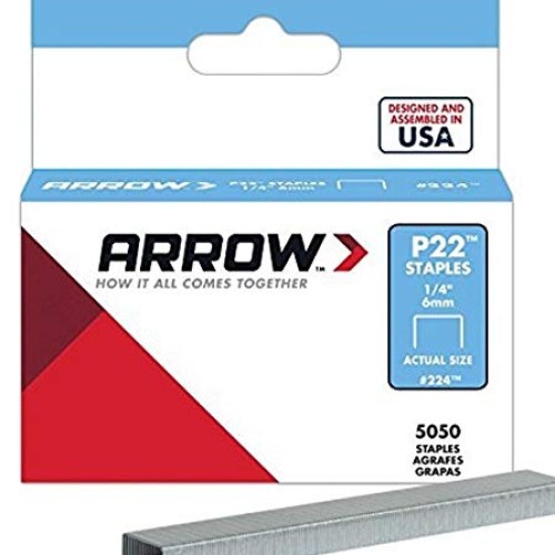 Arrow Fastener # 224 5050 Pack 1/4 Plier Type Staples for P22 Sta...