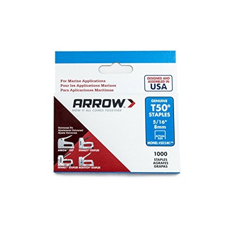 Arrow Fastener 505M1 Monel Genuine T50 Rustproof Staples, 5/16-Inch