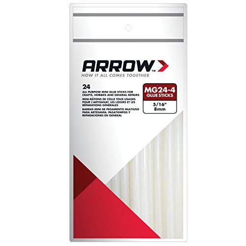 Arrow Fastener MG24-4 All Purpose Mini Glue Sticks, 4-Inch, 24-Pac...