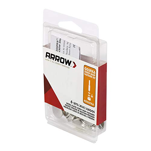 Arrow GSSFK6 Screw Snap Fastener Kit Set of 6