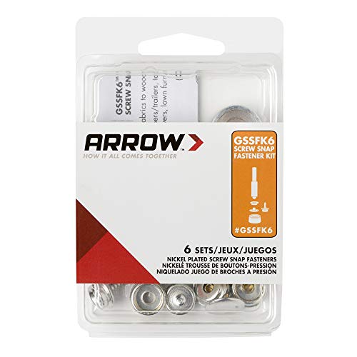 Arrow GSSFK6 Screw Snap Fastener Kit Set of 6