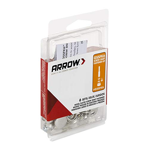 Arrow GSSFK6 Screw Snap Fastener Kit Set of 6