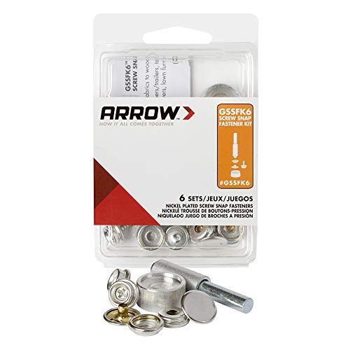 Arrow GSSFK6 Screw Snap Fastener Kit Set of 6
