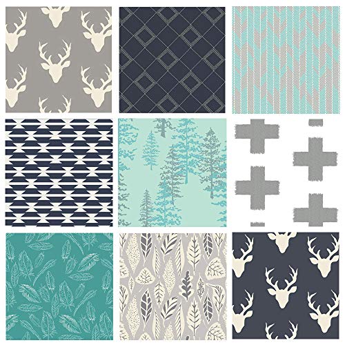 Woodland Fabric Bundle | Hello Bear Deer Head Quilt Fabric | Bundl...