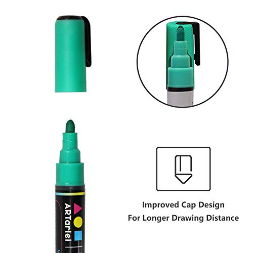 ARTarlei Permanent Paint Markers | Medium Point,Safe to Kids, 12 V...