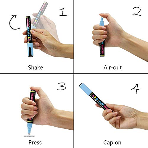 ARTarlei Permanent Paint Markers | Medium Point,Safe to Kids, 12 V...