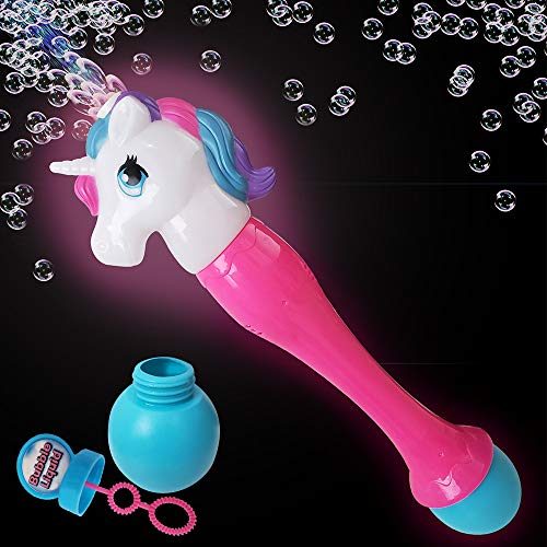 ArtCreativity 12.5 Inch Light up Unicorn Bubble Scepter Wand - Inc...