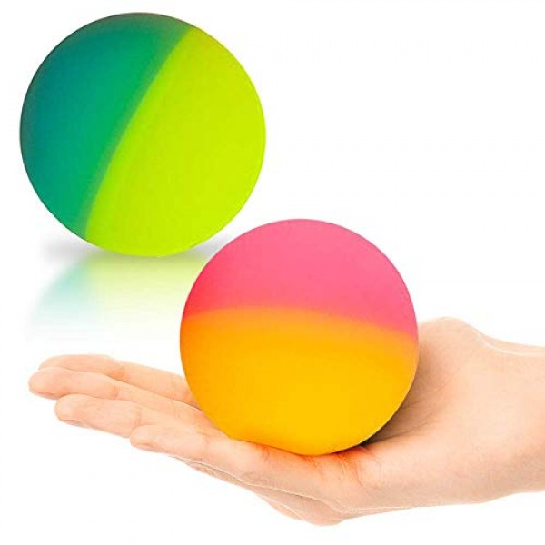 ArtCreativity 3 Inch Icy Bouncy Balls for Kids, Set of 2, Bouncing...