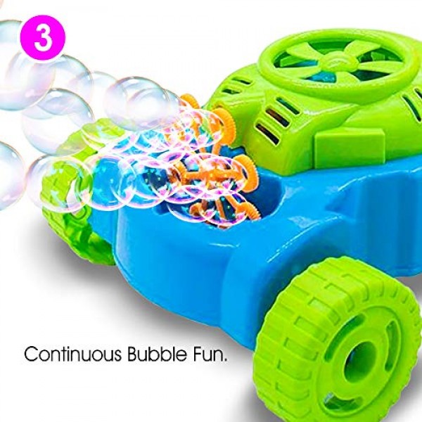 ArtCreativity Bubble Lawn Mower - Electronic Bubble Blower Machine...