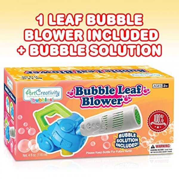 ArtCreativity Bubble Leaf Blower with Bubble Solution Included, Fu...