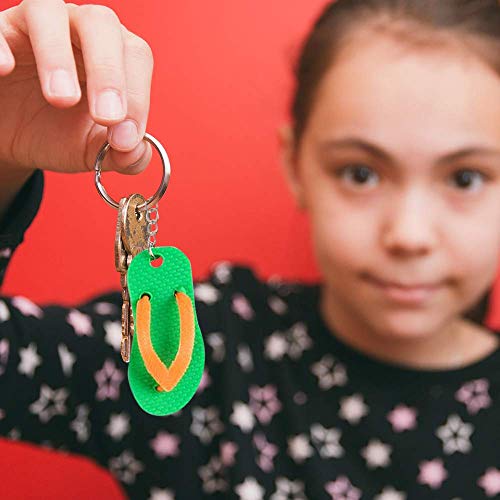 ArtCreativity Flip Flop Keychains, Set of 36, Fun Key Chains for B...