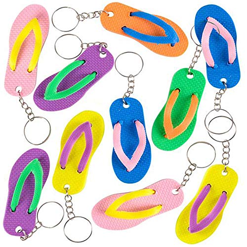 ArtCreativity Flip Flop Keychains, Set of 36, Fun Key Chains for B...