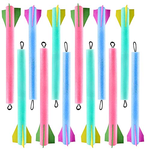 ArtCreativity Jumbo Foam Finger Rockets, Pack of 12, Slingshot Fly...