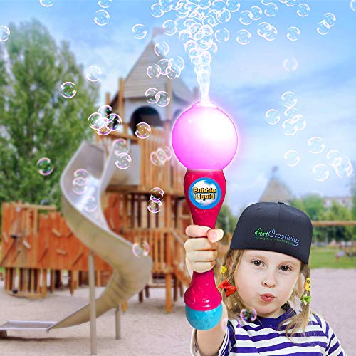 ArtCreativity Light Up Bubble Blower Wand - 13.5 Inch Illuminating...