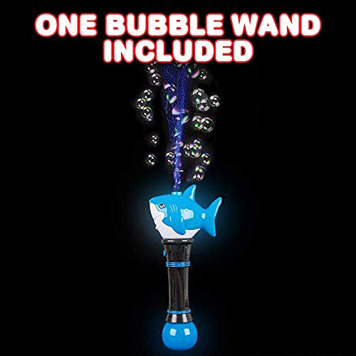 ArtCreativity Light Up Shark Bubble Blower Wand, 11.5 Inch Illumin...