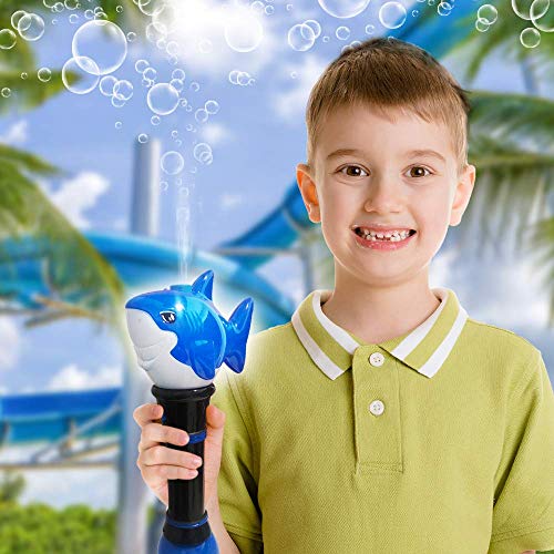 ArtCreativity Light Up Shark Bubble Blower Wand, 11.5 Inch Illumin...