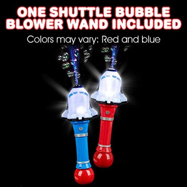 ArtCreativity Light Up Shuttle Bubble Blower Wand - 12.5 Inch Illu...