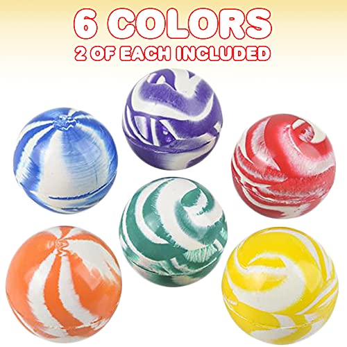 ArtCreativity Marble Bouncy Balls for Kids, Set of 12 Bouncing Bal...