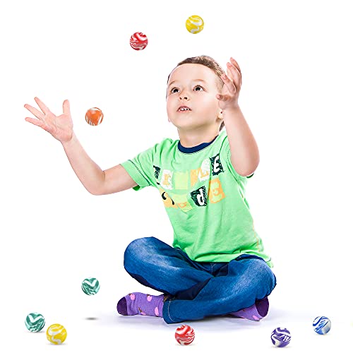 ArtCreativity Marble Bouncy Balls for Kids, Set of 12 Bouncing Bal...