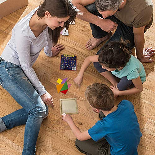 ArtCreativity Wooden Tangram Puzzles for Kids, Set of 6, Wood Tang...