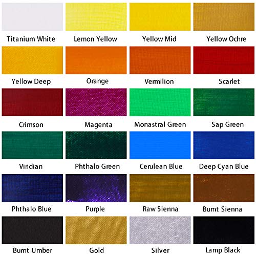 Artecho Acrylic Paint Acrylic Paint Set for Art, 24 Color 2 Ounce/...