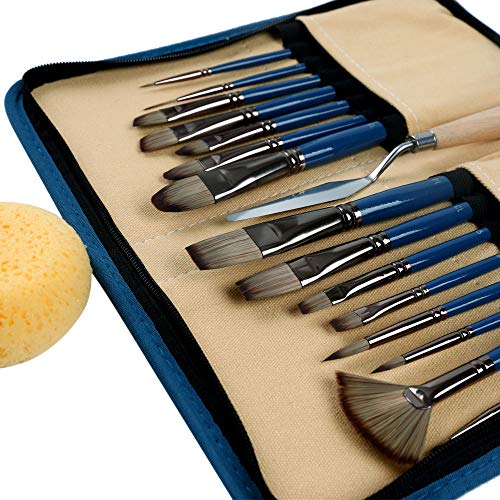 Artecho Art Paint Brushes Set for for Watercolor, Acrylic, Oil 15 ...