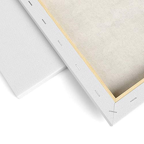 Arteza 10x10 Stretched White Blank Canvas, Bulk Pack of 8, Pri...