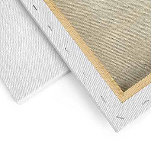 Arteza 11x14 Professional Stretched White Blank Canvas, Bulk Pack...