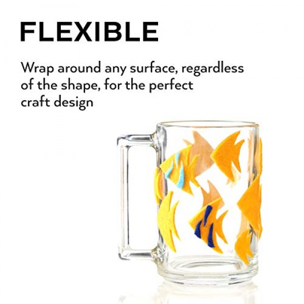 ARTEZA 8.3x11.8 Assorted 30 Colors Adhesive Backed Felt Fabric Sh...