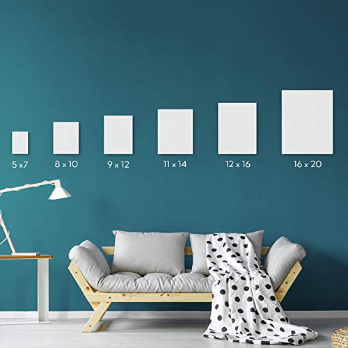 Arteza 8x10” White Blank Canvas Panels Boards, Bulk Pack of 28, Pr...