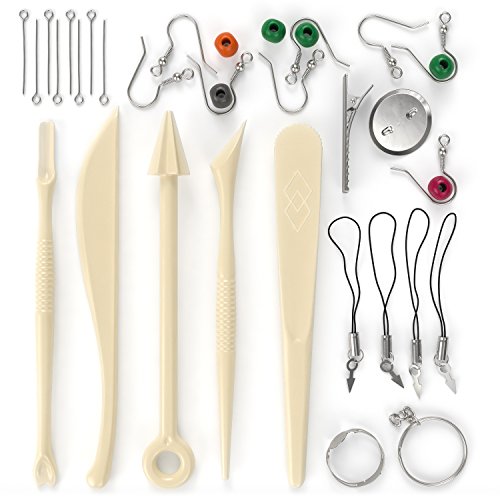 Arteza Polymer Clay Kit, Oven Bake, 42 Unique Colors, 5 Modeling T...