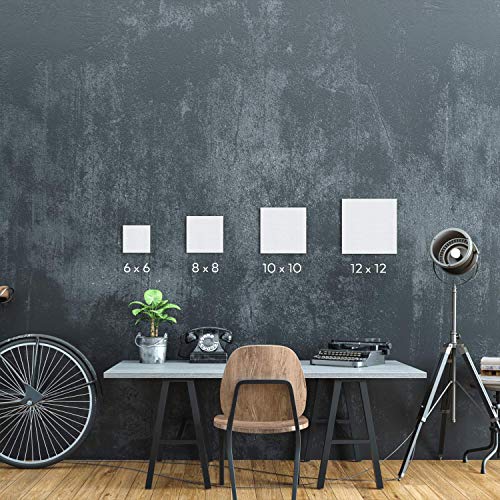 Arteza Premium Canvas Panels 8x8 Inch, Pack of 14, 100% Cotton, 12...