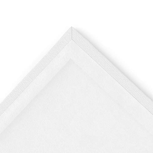 ARTEZA White Blank 100% Cotton Square Canvas Panel Boards, 12x12 I...