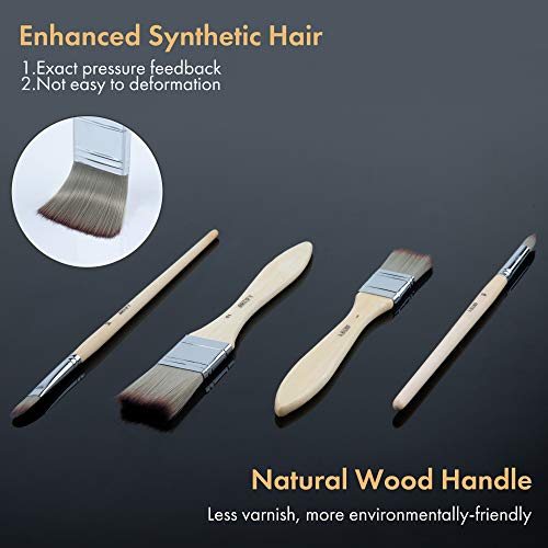 ARTIFY 24 pcs Paint Brush Set, Expert Series, Enhanced Synthetic B...