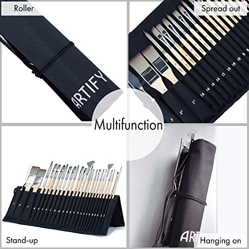 ARTIFY 24 pcs Paint Brush Set, Expert Series, Enhanced Synthetic B...