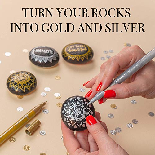 Paint Pens for Rock Painting, Stone, Ceramic, Wine Glass, Wood, Fa...