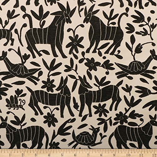 ARTISTRY Fiesta Otomi Jacquard Fabric by The Yard, Onyx