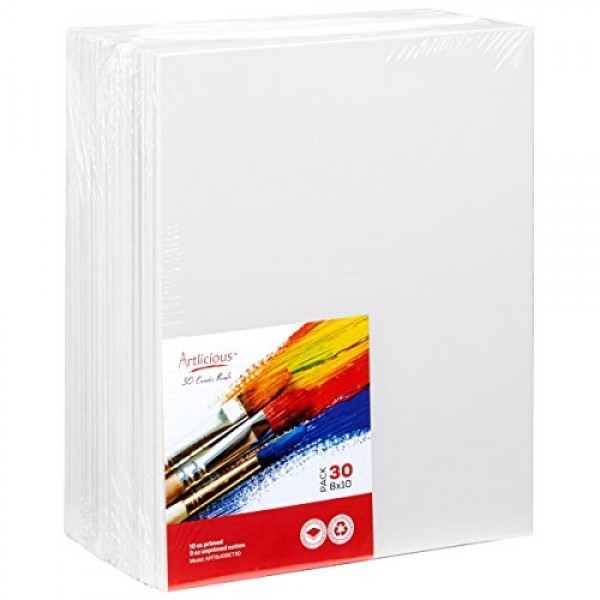 Painting Canvas Panels 72 Pack, 5X7, Classroom Value Pack Art