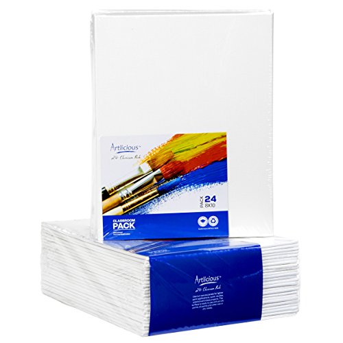 Artlicious Canvas Panels 24 Pack - 8 inch x 10 inch Super Value Pa...