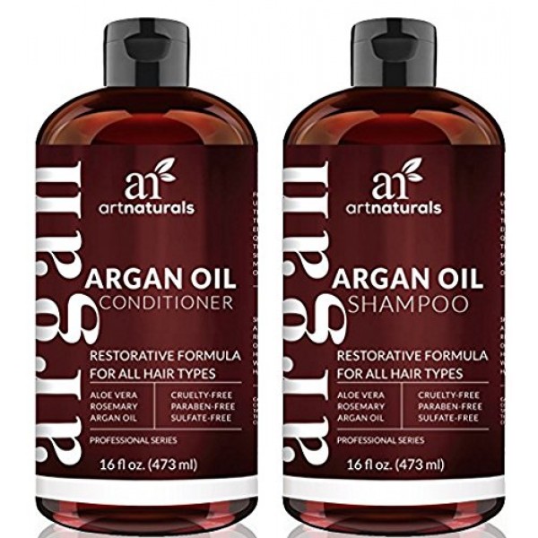 Art Naturals Organic Moroccan Argan Oil Shampoo and Conditioner Se...