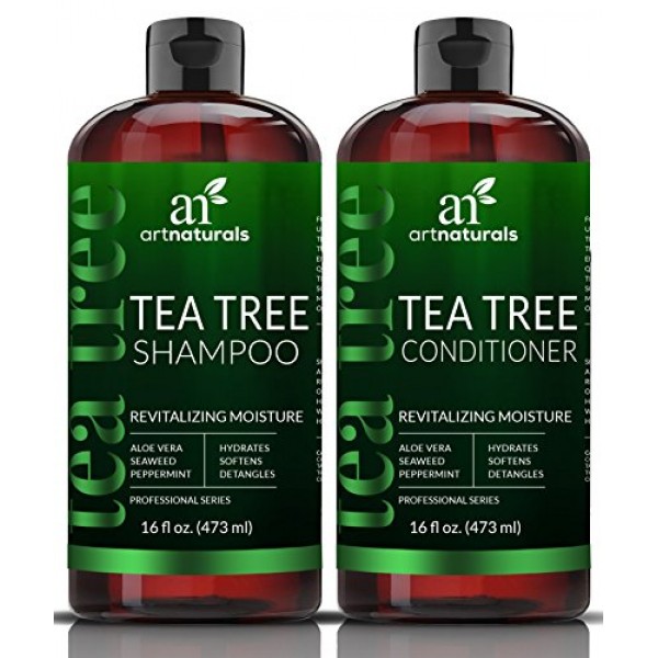 ArtNaturals Tea-Tree-Oil Shampoo and Conditioner Set - 2 x 16 Fl ...