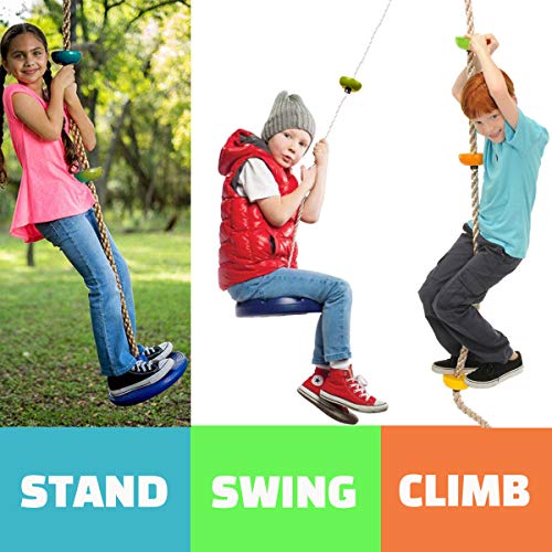 Artoflifer Tree Swing with Platforms and Disc Swings Seat Climbing...