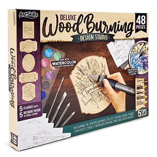 ArtSkills Wood Burning Kit for Beginners - Deluxe Pyrography Wood ...
