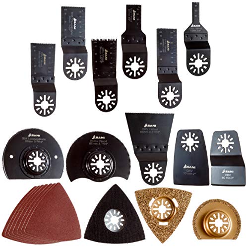 24-Piece Oscillating Multi-Tool Saw Blades and Accessories Set, Mu...