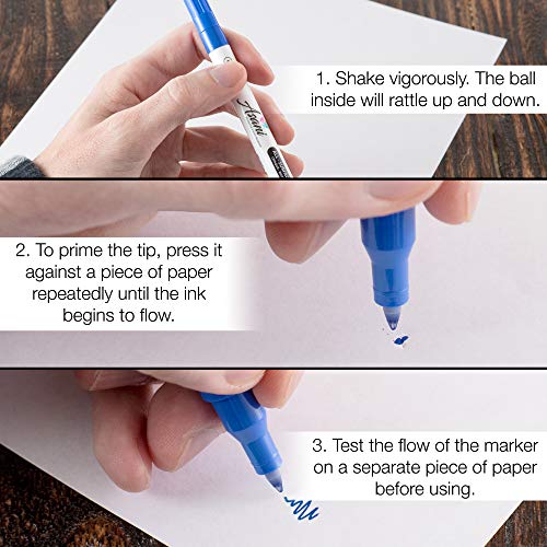 Paint Pens Acrylic Markers Set 12-Color | For Rock Painting, Gla...