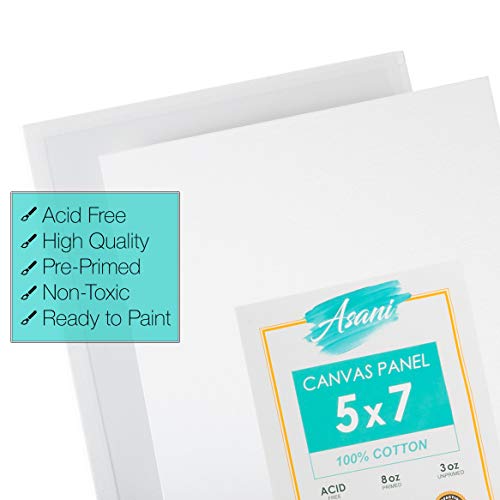Pre-Primed Painting Canvas Panels, 28 Boards Multi-Pack, 5 x 7, 8 ...