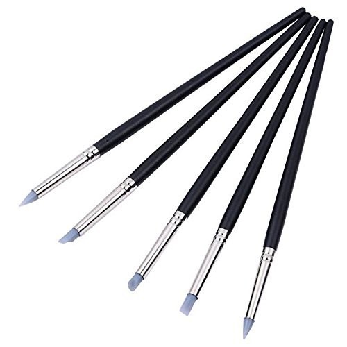 Asayu 15 Pcs Clay Shaping Modeling Wipe Out Tools Rubber Tip Paint...
