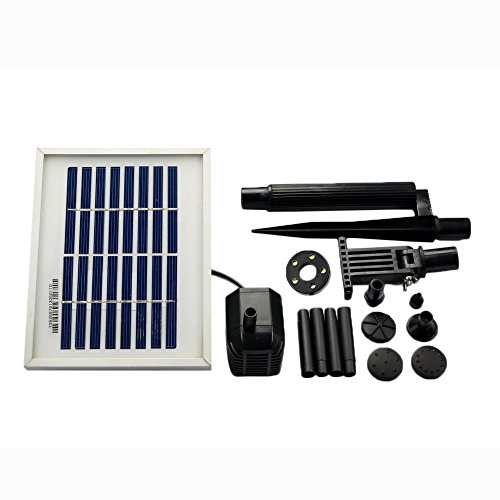 ASC Solar Water Pump Kit for Fountain Pool and Pond 1.6W Battery/...