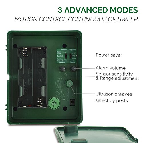 Ultrasonic Animal Repeller, Aspectek Outdoor Animal Repellent Moti...